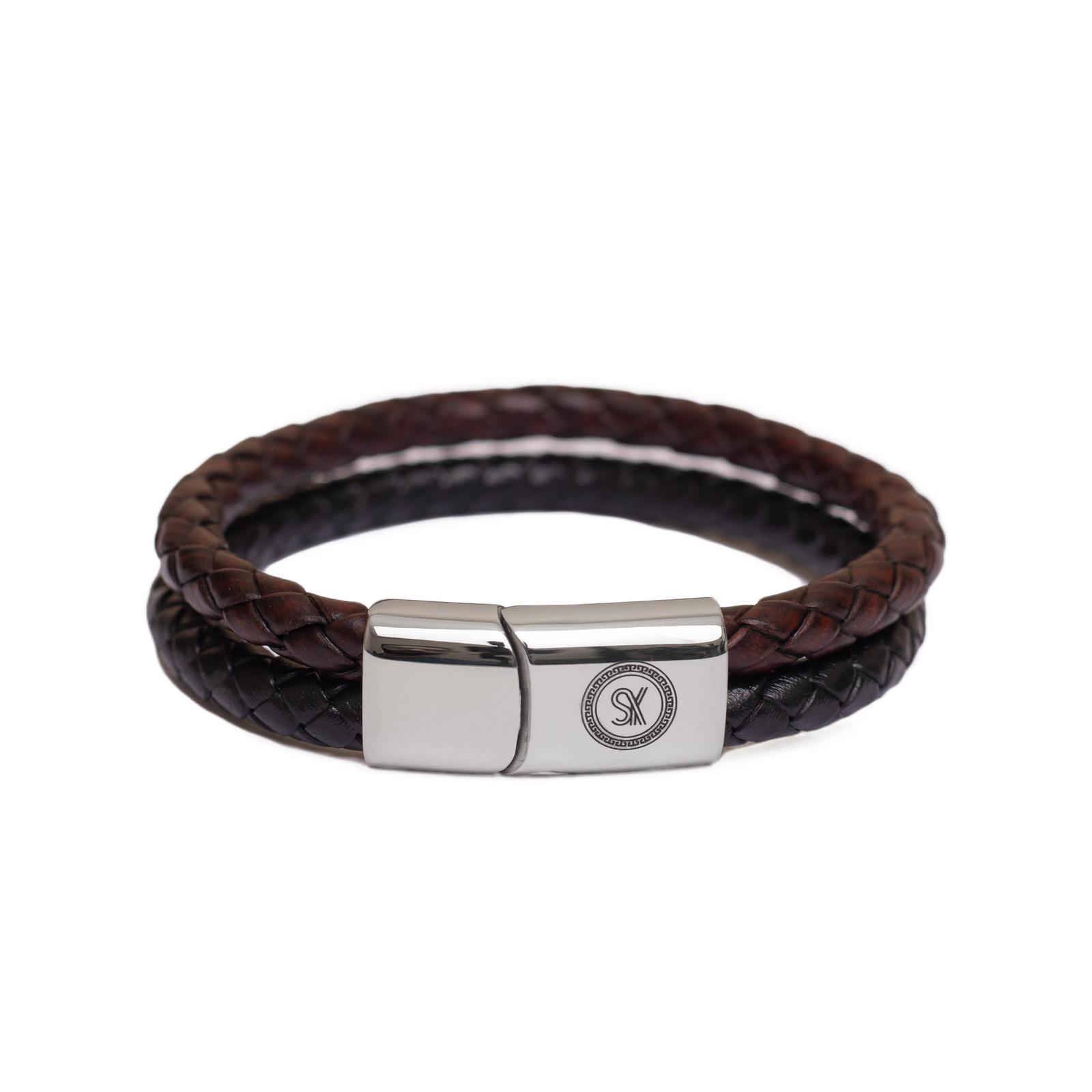 Limited Edition: Luxury Men’s Bracelet – Double Brown Black