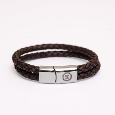 Limited Edition: Luxury Men’s Bracelet – Double Brown