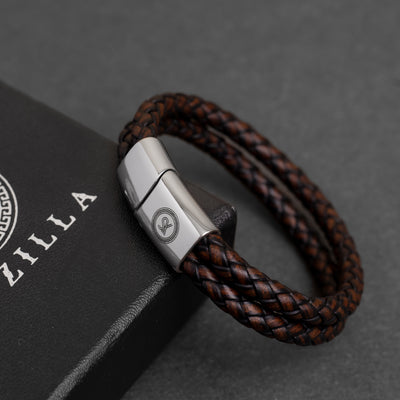 Limited Edition: Luxury Men’s Bracelet – Double Brown