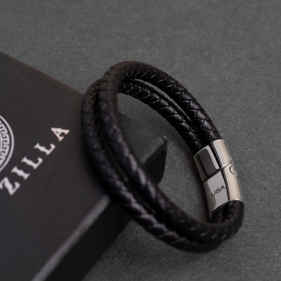 Luxury Men’s Bracelet – Double Black