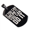 Motivational Necklace Tag: Black - IF YOU CAN DREAM IT, YOU CAN DO IT