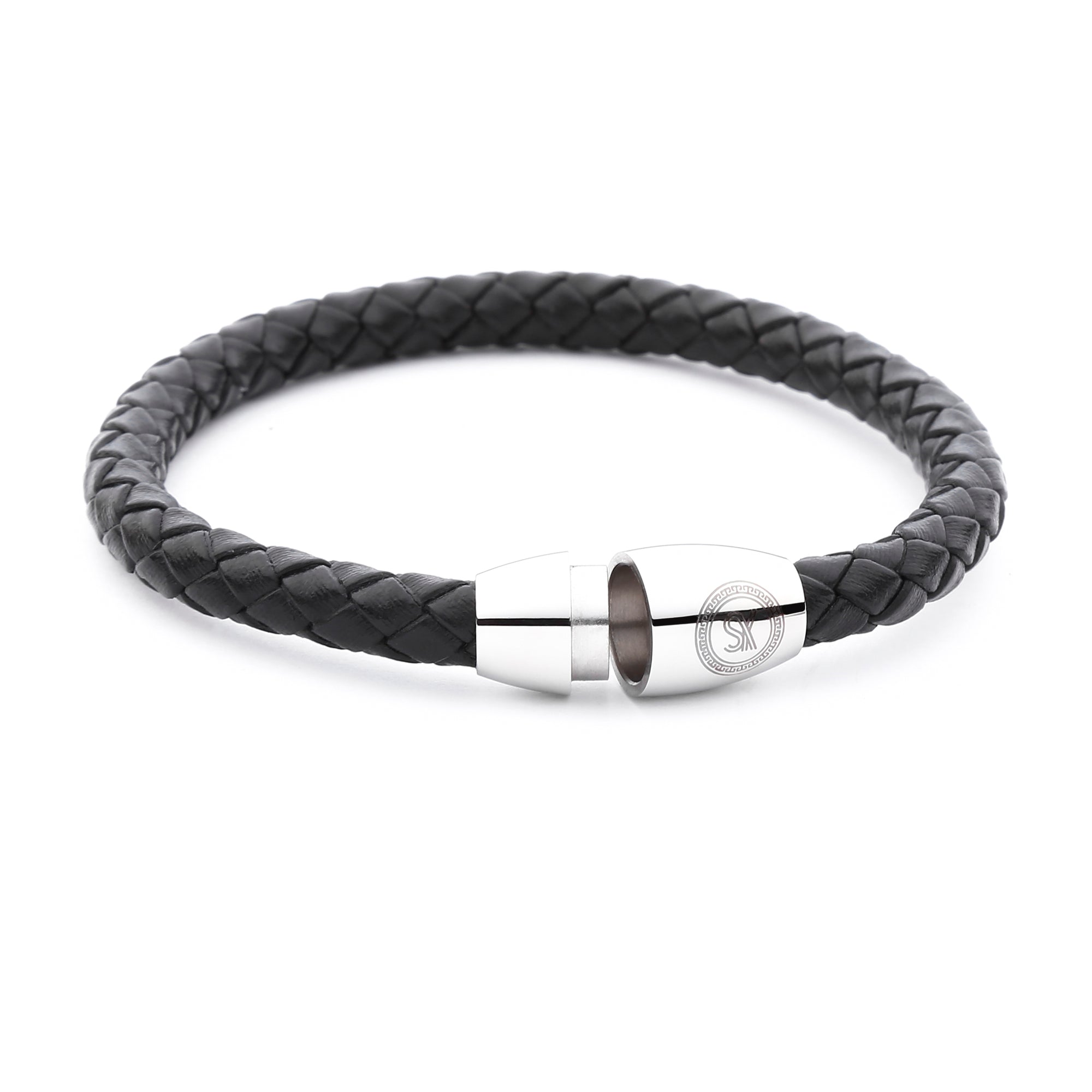Luxury Men s Bracelet Single Black Silver Oval SK Zilla luxury-men-s-bracelet-single-black-silver-oval-sk-zilla