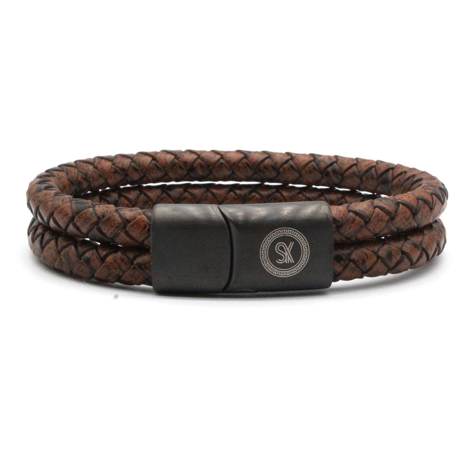 Luxury Men’s Bracelet – Double Brown