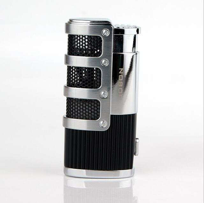 Cigar Triple Firepower Jet Torch  Lighter with Cigar Punch - Windproof Blue Flame + Gift Box