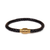 Luxury Men's Bracelet- Single Black - Golden Clasp