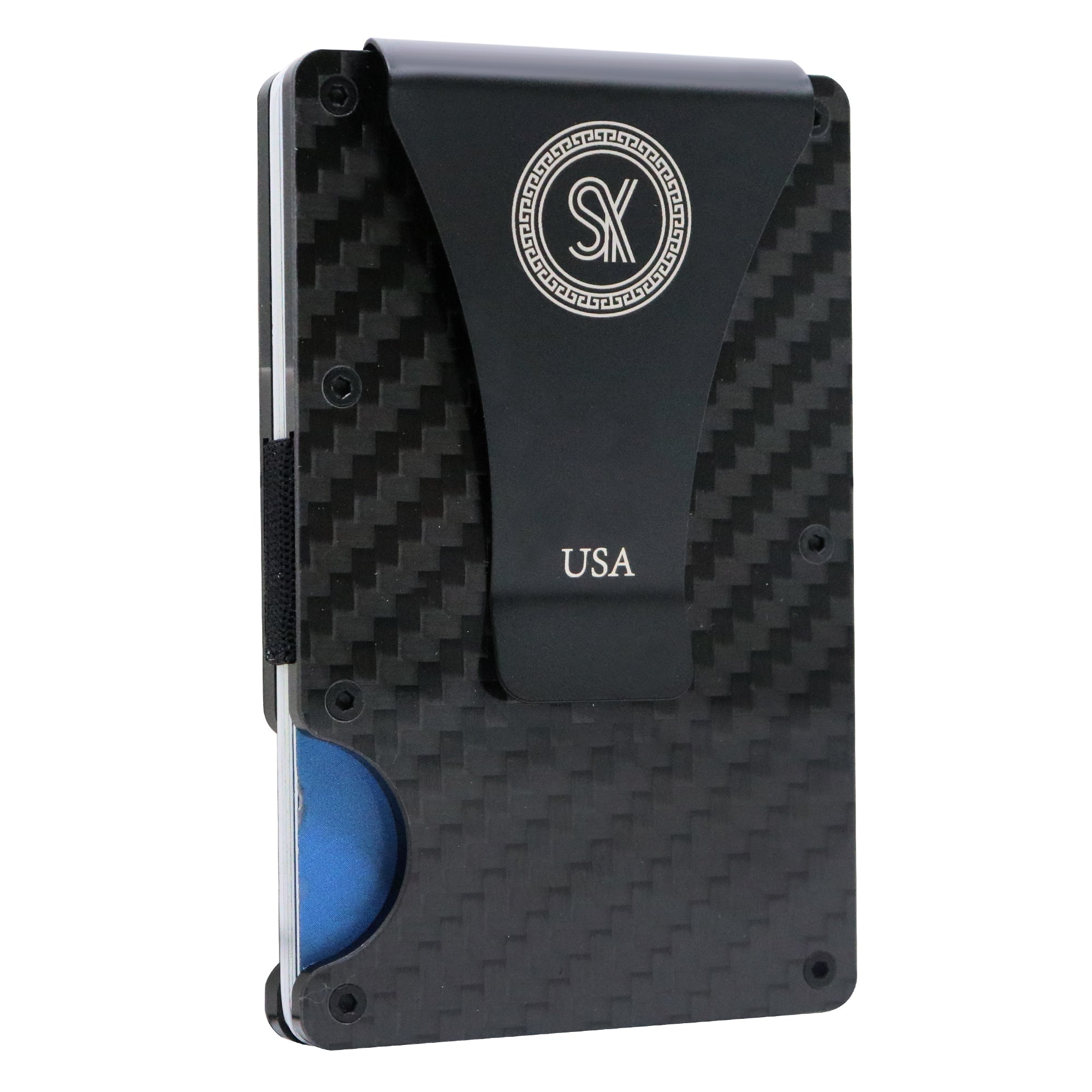 Black: RFID Blocking Carbon Fiber Wallet for Men Women