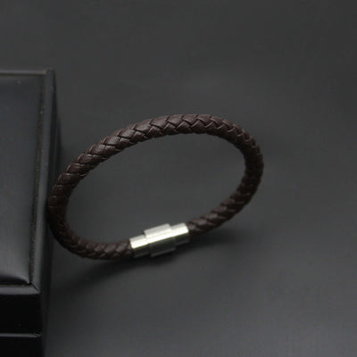 Luxury Men's Bracelet- Single Dark Brown