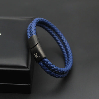 Luxury Men’s Bracelet – Double Blue