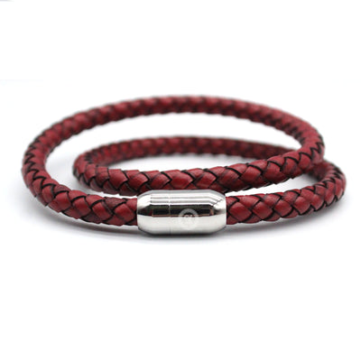 Luxury Men’s Bracelet – Double Strand Red