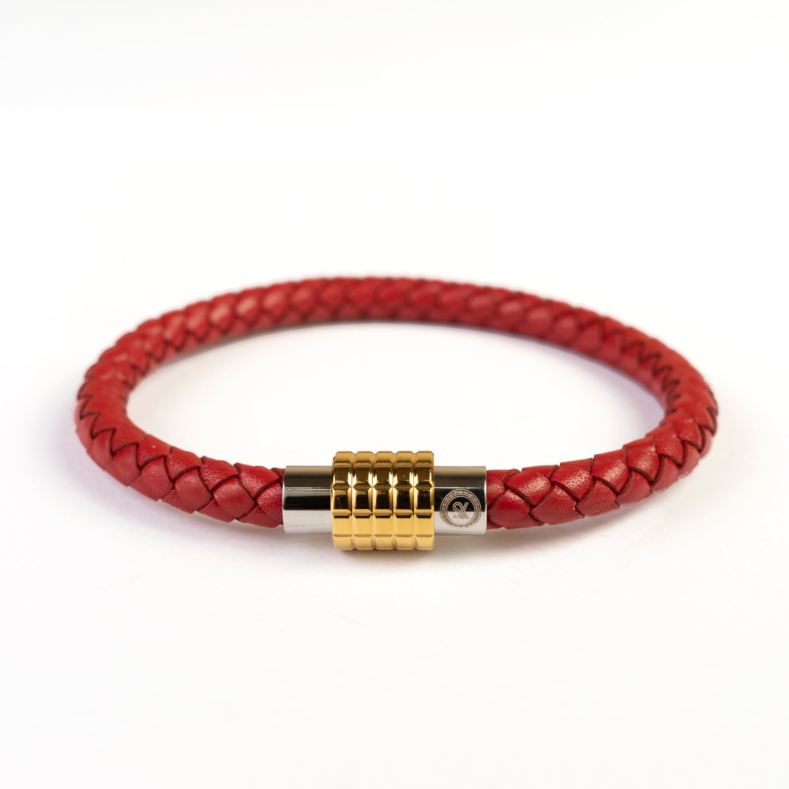 Luxury Bracelet- Single Red - Golden Clasp