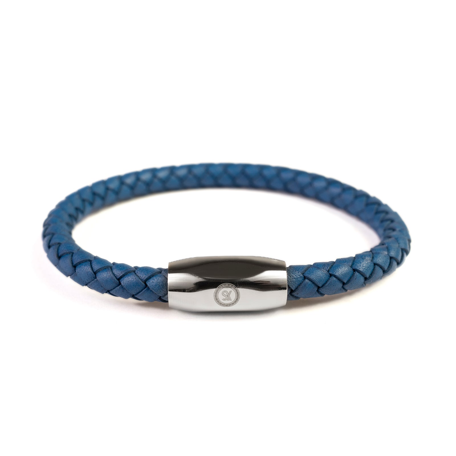 Fancy Bracelet- Single Blue - Silver Clasp