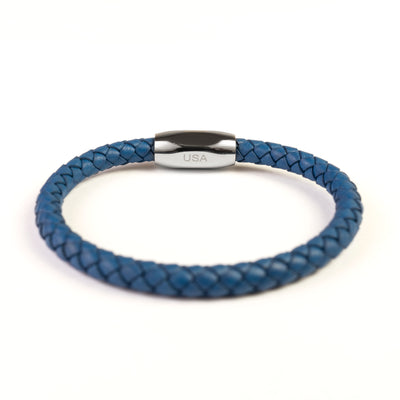 Fancy Bracelet- Single Blue - Silver Clasp