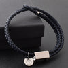 Motivational Leather Bracelet - Hustle - Black