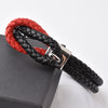 Luxury Men’s Bracelet – Double Black Red