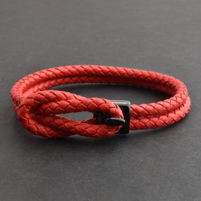 Luxury Men’s Bracelet – Double Red