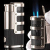 Cigar Triple Firepower Jet Torch  Lighter with Cigar Punch - Windproof Blue Flame + Gift Box